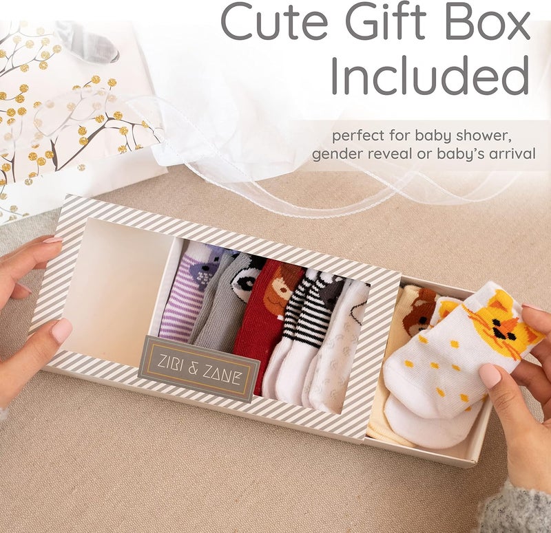 ZIRI & ZANE Baby Sock Gift Set - 7 Unique Pairs - Image 3